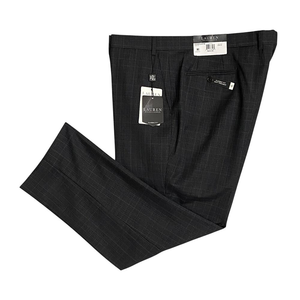 Lauren Ralph Lauren Suit Pants Men's 42"x30" Ultraflex Classic Fit Charcoal NWT